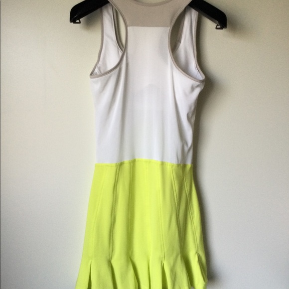 Adidas Stella McCartney Barricade Tennis Dress Sz 36 RunYellow/Powder White - Picture 10 of 13